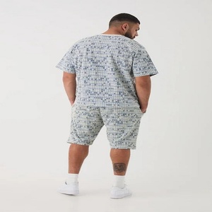 เสื้อยืดลายภูมิศาสตร์ผ้าแจ็คการ์ดขนาดใหญ่พิเศษสำหรับผู้ชายดีไซน์พิเศษเหมาะสำหรับทุกโอกาสผ้าถักพิมพ์ลาย - Product Image 2