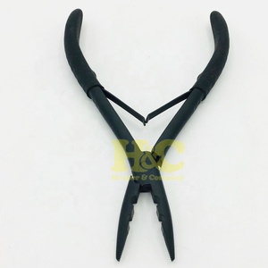 Pince à cheveux en acier inoxydable pour extensions micro-nano, outil d'ouverture et de retrait, outil de coiffage pour boucles de cheveux, emballage avec logo - Product Image 2