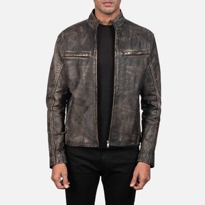 Veste en cuir pour homme de qualité supérieure, devant droit, design personnalisé, cuir véritable, style motard, mode d'hiver pour les marques, vente en gros, approvisionnement en vrac - Product Image 3
