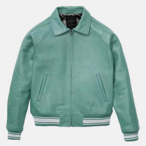 2025 elegante Color Casual PU chaqueta de cuero Unisex logotipo personalizado diseñador en blanco Stand Collar chaquetas de invierno - Product Image 1