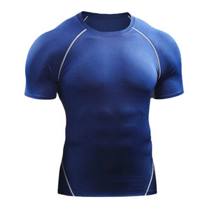 Men's Slim Fit Knitted <b>Compression</b> <b>Shirt</b> Workout MMA BJJ Rash Guard Sporty Quick Dry Breathable Fitness Bodybuilding Print - Product Image 2