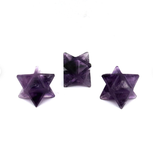 Amatista Natural Merkaba star, piedra preciosa de primera calidad, ágata, pedido a granel - Product Image 4