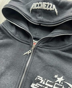 Ensemble survêtement à fermeture éclair sur mesure pour hommes, sweat à capuche et pantalon de survêtement unisexe, survêtement à impression bouffante - Product Image 3