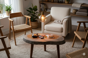 โต๊ะกาแฟไม้สักแท้ทำมือ งานออร์แกนิค สำหรับใช้งานเชิงพาณิชย์  รูปทรงทันสมัย  เป็นมิตรกับสิ่งแวดล้อม เหมาะสำหรับใช้งานกลางแจ้ง - Product Image 4