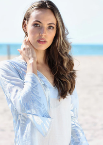 Novedades 2026: Blusa Elegante con Estampado Floral para Mujer, Cuello Alto, Manga Tres Cuartos, Largo Mini, Ropa de Verano a la Moda - Product Image 5