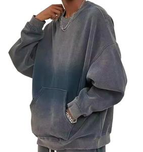 Sweatshirts pour hommes, sweatshirts unisexes personnalisés, sweatshirts à manches longues d'hiver, sweatshirts lourds, sweatshirts délavés à l'acide - Product Image 2