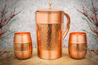 Pichet à eau en cuivre 99% personnalisé, résistant à la chaleur, capacité 1500 ml, pour la maison, l'hôtel, le restaurant, les mariages, design moderne