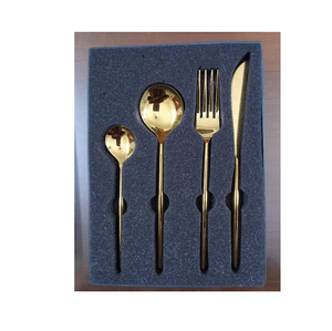 ชุดช้อนส้อมมีดดีไซน์ใหม่ชุดเครื่องใช้บนโต๊ะอาหารทำจากวัสดุโลหะทองเหลืองเค้กของขวัญที่ดีที่สุด - Product Image 1