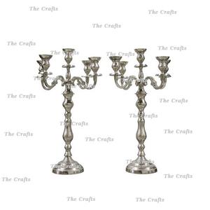 Candelabro Alto de Metal Color Dorado con Accesorios de Decoración para el Hogar y Bodas de Calidad Exclusiva - Product Image 5