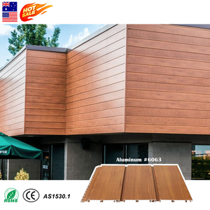 Sản xuất giá thiết kế hiện đại trang trí ngoài trời kim loại tường siding bảng gỗ bên ngoài nhôm ốp - Product Image 1