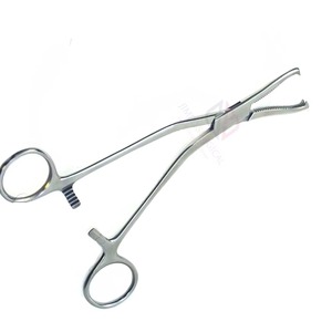 Pinzas Ortopédicas Quirúrgicas Curvas Dingman para Sujeción de Huesos |   Herramienta Médica Manual de Acero Inoxidable de Alta Calidad con Certificación CE para Huesos - Product Image 1