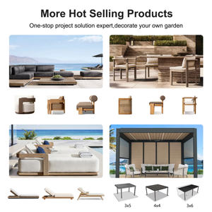 ชุดโซฟาอลูมิเนียมกลางแจ้ง, ชุดโซฟาอลูมิเนียมกลางแจ้งลานโซฟาหวายหวายสนามหลังบ้านสุดหรู - Product Image 5