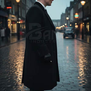 Abrigo Largo de Lana para Hombre, Fabricante de Pakistán, Logotipo Personalizado, Servicio OEM, Alta Calidad, Transpirable, Ecológico, 100% - Product Image 5