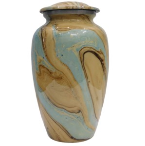 Unique Look Aluminium Adult Cremation Urns With Sky Blue Color <b>Enamel</b> Finished <b>Metal</b> Funeral Urns <b>For</b> Ashes . - Product Image 3