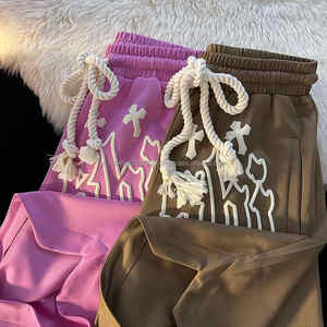 Customize Streetwear <b>Shorts</b> High Quality French Terry <b>Fleece</b> 100% <b>Fleece</b> <b>Shorts</b> with Puff Printing & Stylish Drawstring - Product Image 2