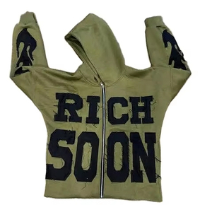 Personalizado Rich Soon Logo algodón sudaderas con capucha de gran tamaño de los hombres de alta calidad al por mayor transpirable Y2K Sudadera con capucha para el invierno Casual con capucha - Product Image 1