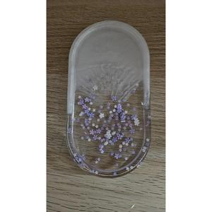 Plateau en résine violet et gris de designer Plateau de service de qualité supérieure fait à la main Idéal pour la décoration de table basse et les cadeaux - Product Image 1