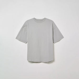 100% coton nouveau Design de haute qualité coupe ample goutte épaule blanc gris surdimensionné hommes T-shirt Logo personnalisé conception impression - Product Image 1