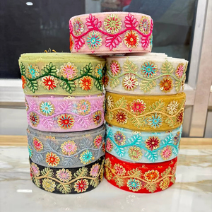 Tela de Encaje Bordado con Cordón Estilo Francés para Velos de Novia, Bordado con Cuentas Pesadas, Vestidos de Alta Costura Ecológicos, Color Personalizado - Product Image 1