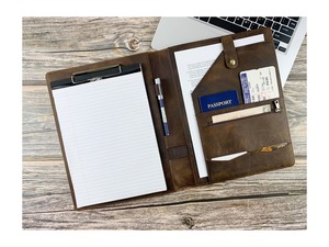 Left-handed Leather Portfolio <b>Document</b> Organizer Holder With Clipboard Business Professional <b>Folder</b> Anniversary LPA-0068 - Product Image 2