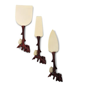 Fournitures indiennes robustes Promotion créative en gros Logo laser ensemble de couteaux de planche à fromage bleu en acier inoxydable pour restaurant - Product Image 3