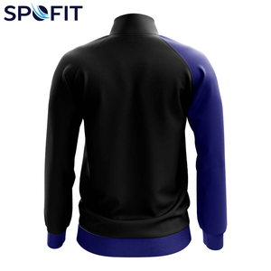Chaqueta de fútbol personalizada 100% poliéster para hombre, chaquetas deportivas sublimadas, ropa deportiva, chaqueta deportiva con estampados en contraste sublimados. - Product Image 4