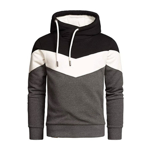 Pull à capuche en tricot personnalisé doublé anti-rides de haute qualité pour l'hiver avec strass pour hommes - Product Image 1