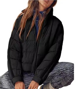 Winter Windproof Breathable Canvas <b>Short</b> Puffer Coat Fashionable Adjustable Shoulder Straps Reversible Hood Decorative - Product Image 6