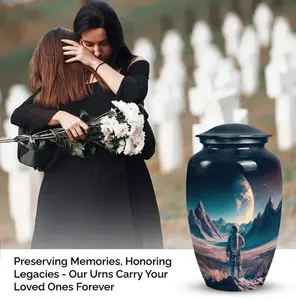 Urnes funéraires atmosphériques en forme de combinaison spatiale, magnifiques, pour adultes, grandes, 10 pouces - Product Image 3