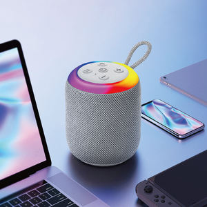 Home Digitalome-Altavoz portátil alimentado por batería con LED RGB, con micrófono de iluminación RGB para comunicación - Product Image 4