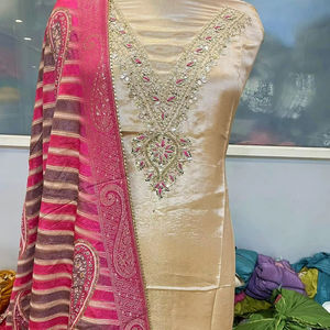 ชุดสูทปักมือแบบดิบ งานดีไซเนอร์ เสื้อผ้าอินเดียและปากีสถาน - Product Image 1