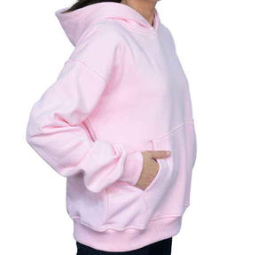 Sweat à capuche surdimensionné rose bébé femme confortable doux à manches longues pull Style sweat à capuche décontracté idéal pour les vêtements d'hiver de tous les jours - Product Image 3