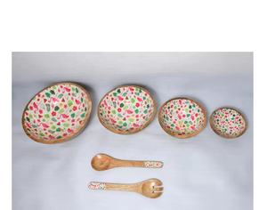 Cuenco de madera esmaltado con apariencia de plato, cuenco para ensalada, diseño antiguo, cocina, Hotel, restaurante, uso en el hogar, precio competitivo - Product Image 4