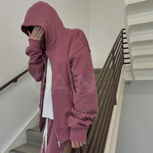 ชุดวอร์มประดับพลอยเทียมสำหรับผู้ชายชุดวอร์มแฟชั่นสำหรับผู้ชายขนาดใหญ่พิเศษผลิตได้ตามต้องการ - Product Image 3