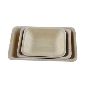 ขายส่งแผ่นทิ้งย่อยสลายได้ทางชีวภาพถาดสี่เหลี่ยมผืนผ้าใบปาล์มมีขนาดต่างๆ - Product Image 4