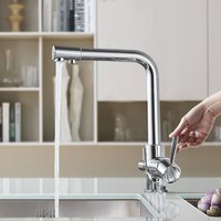 Robinet 3 en 1 avec système d'osmose inverse Filtre à eau chaude et froide Robinet de cuisine Robinet d'eau bouillante instantané Robinet de cuisine à 3 voies