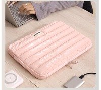 Nouvelle sacoche pour ordinateur portable portable de 13,3 pouces et 14 pouces, en tissu matelassé doux