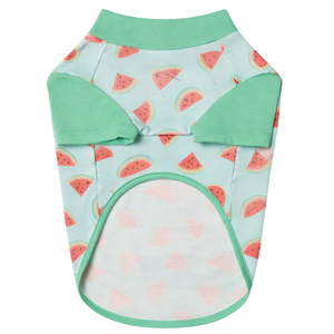เสื้อกันแดดสำหรับสุนัข ลายแตงโม น้ำหนักเบา ป้องกันรังสียูวี เสื้อยืดสำหรับสัตว์เลี้ยงฤดูร้อน เนื้อผ้านุ่ม ยืดหยุ่น ระบายอากาศได้ดี เสื้อผ้าสำหรับสุนัข - Product Image 4