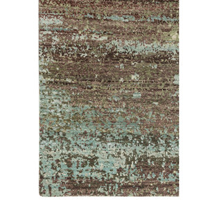 พรมขนสัตว์ผสมไหมถักมือลาย Entropy Ivory รุ่น AKWS-13017 ขนาด 10 มม. ทรงสี่เหลี่ยมผืนผ้า สไตล์โบโฮ สำหรับตกแต่งบ้านและทางเดิน - Product Image 4