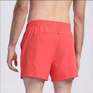 Pantalones cortos deportivos tejidos con cintura elástica transpirables cómodos para hombre, pantalones cortos de ocio multicolores de secado rápido para uso al aire libre con logotipo frontal - Product Image 4