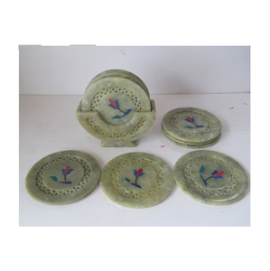 Elegant Round White <b>Marble</b> <b>Coasters</b> Handmade Premium Stone Drinkware Accessory Stylish Durable Dining Coffee Table Perfect Gift - Product Image 1