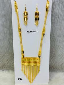 Koleksiyon güzel tasarım Chik küpe altın kaplama arapça mücevherat Online tasarım ile Set - Product Image 1