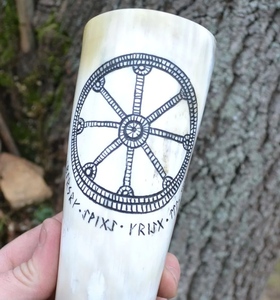 Cuerno para beber Medieval hecho a mano 100%, estilo Animal religioso ecológico, pulido, Búfalo Natural, buey, cuerno de vaca, cerveza de reventa - Product Image 2