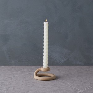 Juego pequeño y grande de 2 portavelas Material de madera de mango de alta calidad con forma personalizada para mesa de cena - Product Image 3