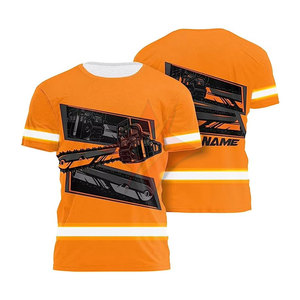 T-shirt de travail de sécurité haute visibilité, classe 1 ANSI, imperméable, avec bande réfléchissante, logo personnalisé, OEM/ODM disponible - Product Image 1