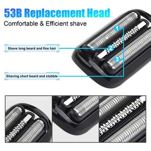 Tête de rasoir électrique de remplacement compatible pour rasoirs série 56, double lame pour le corps et le visage, idéale pour les applications en camping-car - Product Image 2