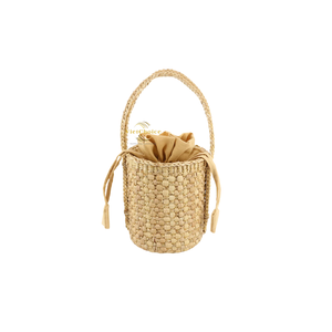 Sac cylindrique en jacinthe d'eau durable, fait main, en matériau naturel, accessoire de mode - Product Image 2