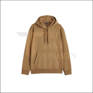 Pull à capuche en coton 100% unisexe, sweat-shirt d'hiver thermique en polaire avec cordon de serrage, impression personnalisée, broderie de logo, sweats teints unis pour hommes - Product Image 5