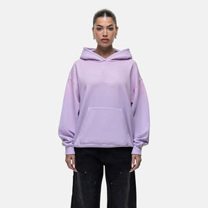 Sweat à capuche oversize pour femme, personnalisé, délavé, avec logo frontal, vintage, lilas délavé, anti-plis, respirant, pour le sport – Meilleures ventes - Product Image 1