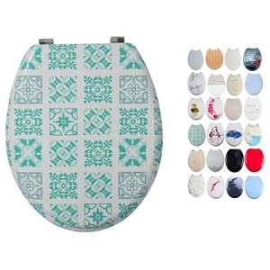 MDF <b>toilet</b> <b>seat</b> 'Sintra'. Stainless steel <b>hinges</b>. Dimensions: 42.5x36.5x5cm - Product Image 4